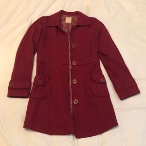 Wine Red Peacoat
